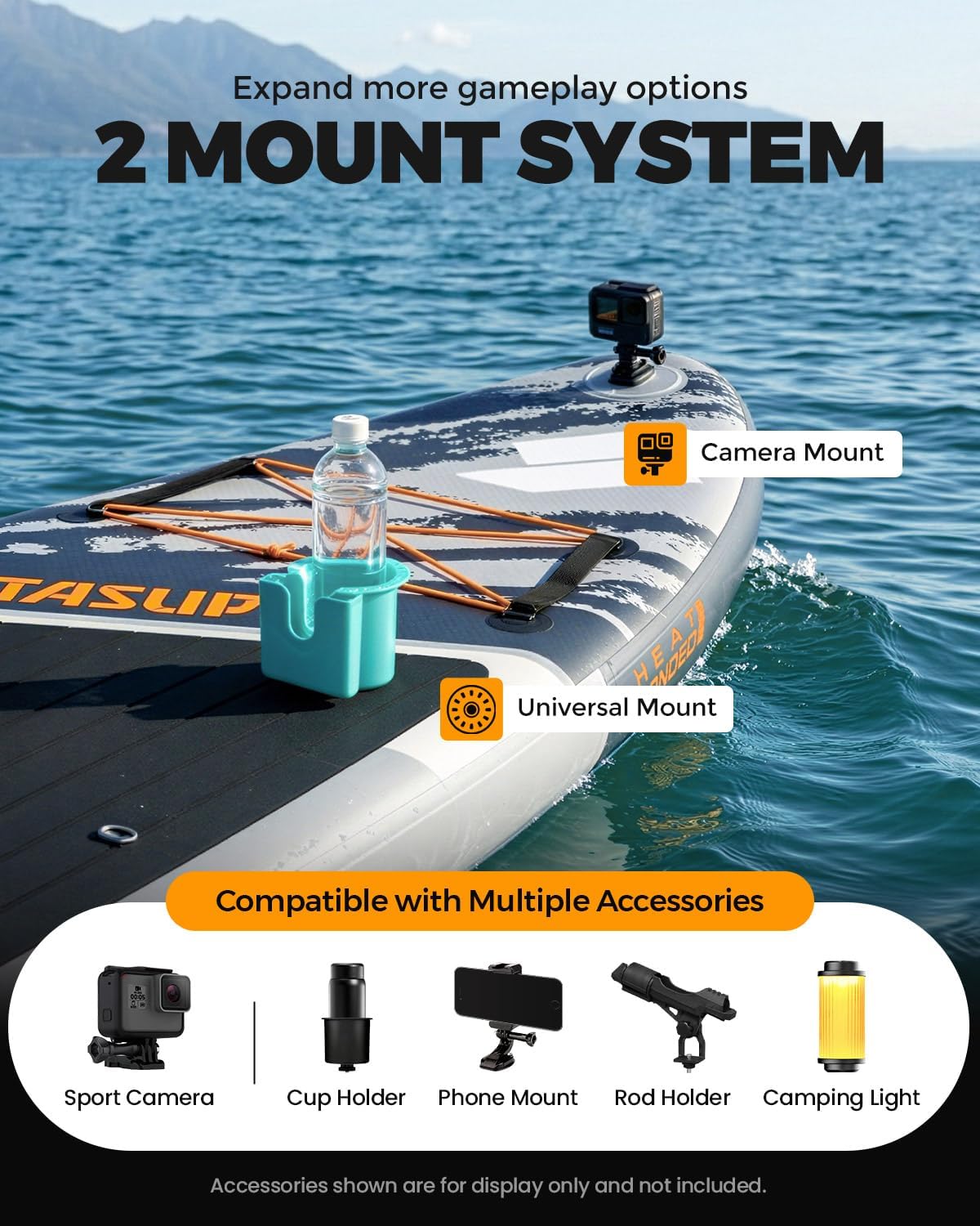 Inflatable Stand Up Paddle Board with SUP Accessories, Anti-Slip EVA Deck, 10'6'/11' Wide Stance Board, Sup Board for Adults & Youth of All Skill Levels Backpack