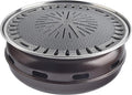 BBQ Barbeque Barbecue Grill, BBQ, Korean Smokeless Household Charcoal Grill, Galvanized Sheet Barbecue Stove, Split Design, Easy to Clean (Color : F)