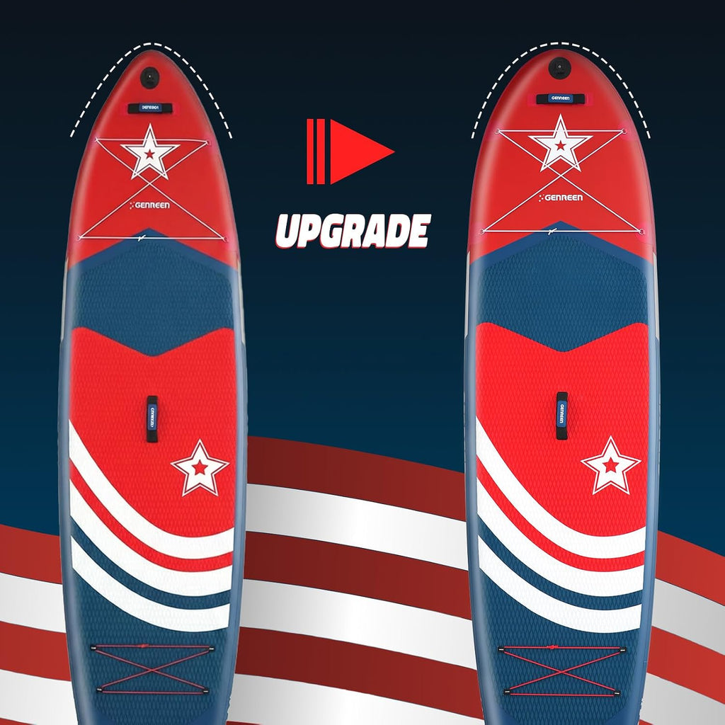 Paddle Board Stand up Paddle Board (Extra Large 11'*33/34') Newly Improved 2 Side Layers 450LBS Quality Inspection×5 (All-Season for JP customers) paddleboards Fishing Family Pet Friendly