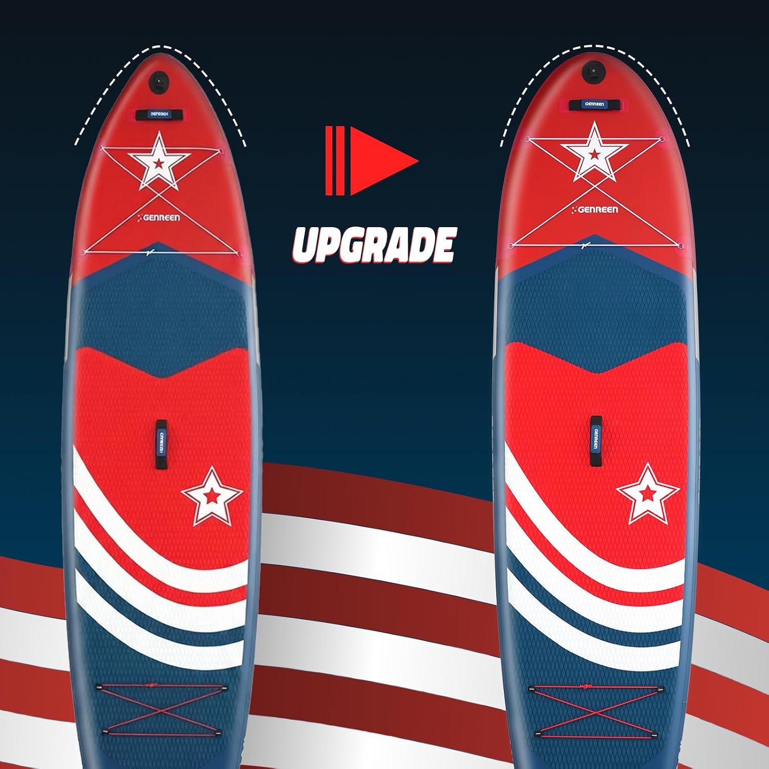 Paddle Board Stand up Paddle Board (Extra Large 11'*33/34') Newly Improved 2 Side Layers 450LBS Quality Inspection×5 (All-Season for JP customers) paddleboards Fishing Family Pet Friendly