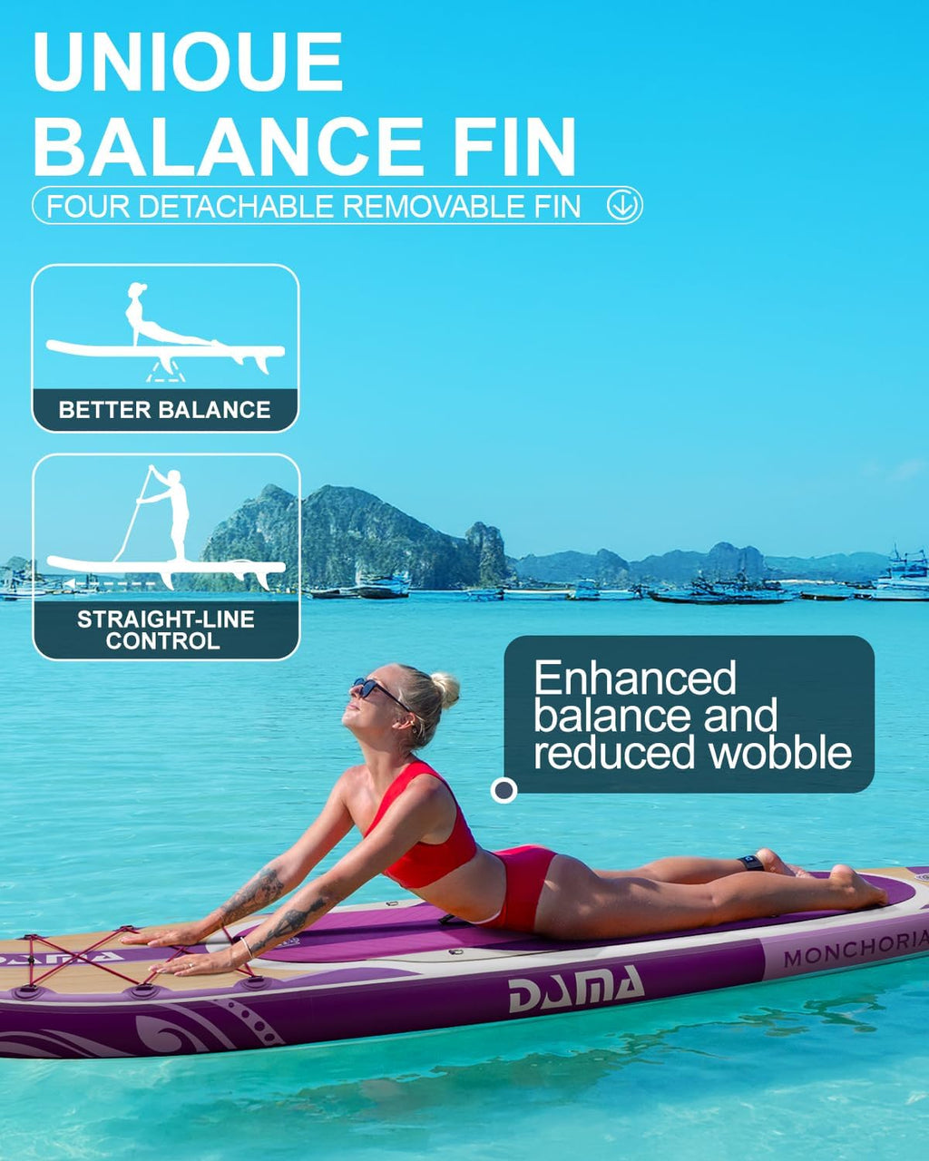 DAMA 11'*34'*6' Stand Up Paddle Board, Inflatable Paddle Board,Inflatable Paddle Boards for Adults w/a Wide, Smooth and Non Slip Deck, Versatile Styles, Suitable for Adults