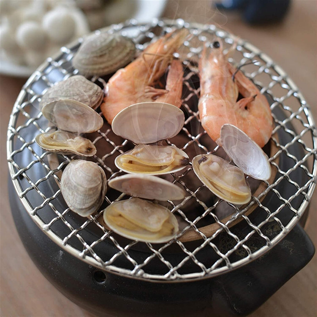 BBQ Grill Outdoor Tabletop Barbecue Grill For Garden Picnics Party Oven Household Charcoal Barbecue Grill Small Indoor Outdoor Stove Baking Net Korean Portable Charcoal Clay Grill