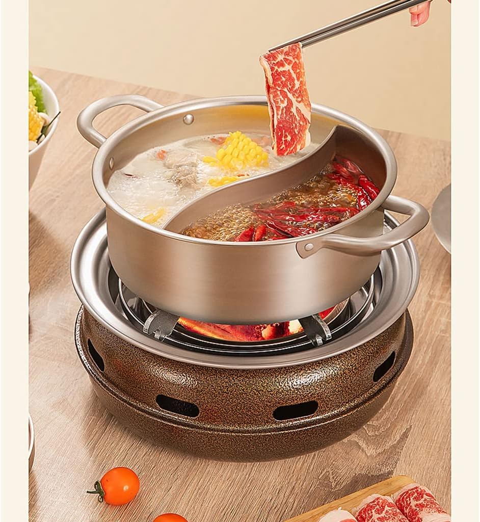 Multifunctional Charcoal Barbecue Grill, Household Korean BBQ Grill, Portable Camping Grill Stove, Tabletop Smoker Grill (Set b)