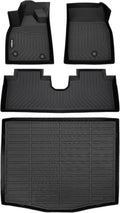 GINOWY-Floor Mats & Cargo Liner for Ford Mustang Mach-E 2021-2026丨TPE All Weather All Season Rubber Car Mats Liners Accessories for Mustang Mach-E Cargo Trunk Mat