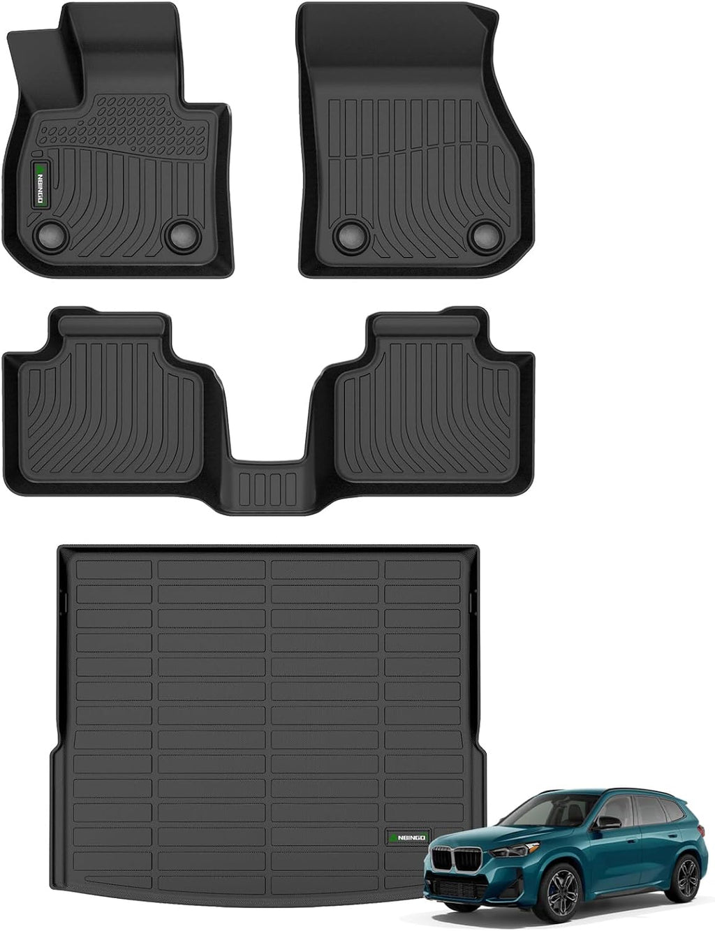 ANBINGO® Floor Mats & Cargo Liner for BMW X1 2023-2026 (xDrive28i / M35i), for BMW X1 All Weather Car Mats Cargo Liner Protection TPE Waterproof,for X1 Accessories-Black