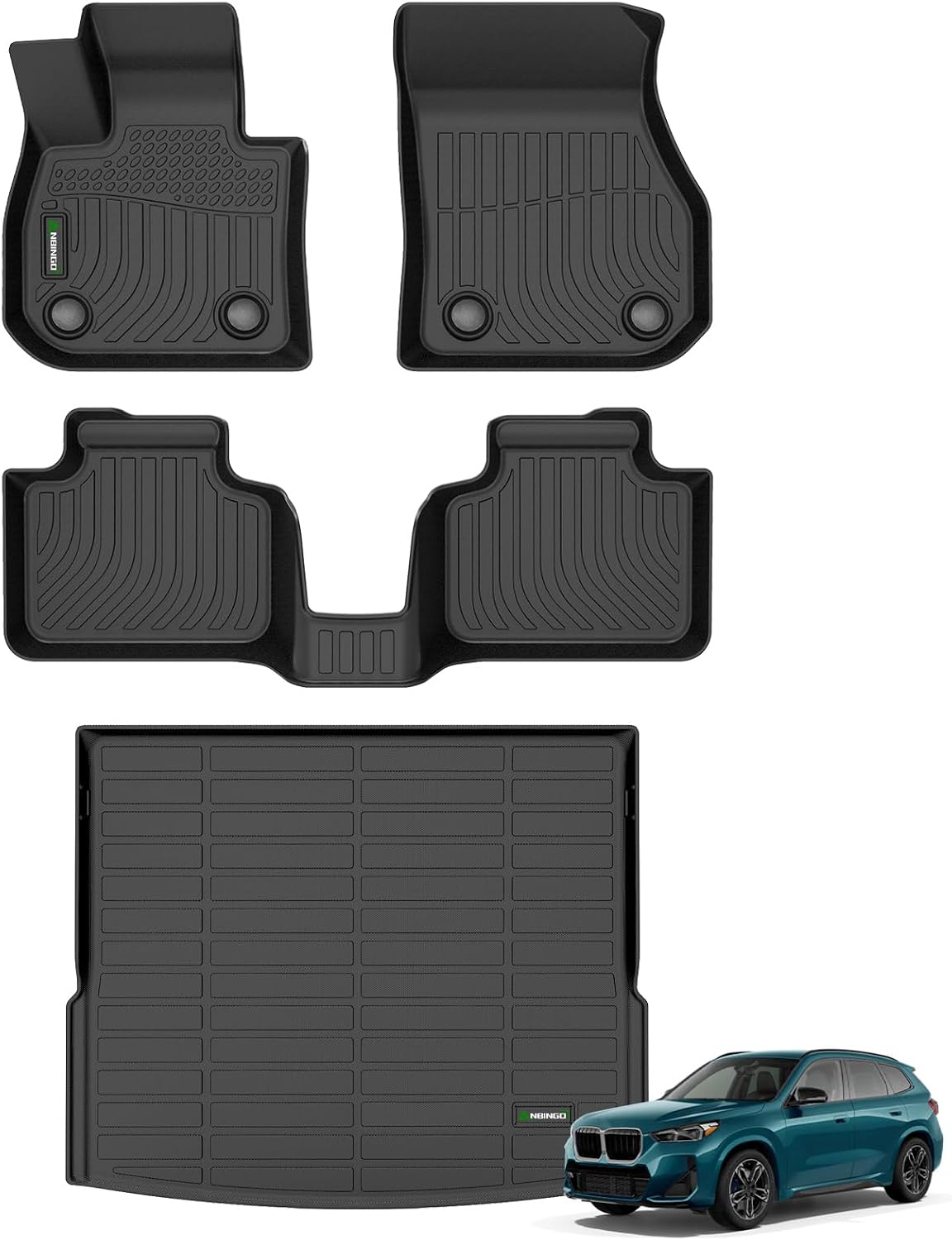ANBINGO® Floor Mats & Cargo Liner for BMW X1 2023-2026 (xDrive28i / M35i), for BMW X1 All Weather Car Mats Cargo Liner Protection TPE Waterproof,for X1 Accessories-Black