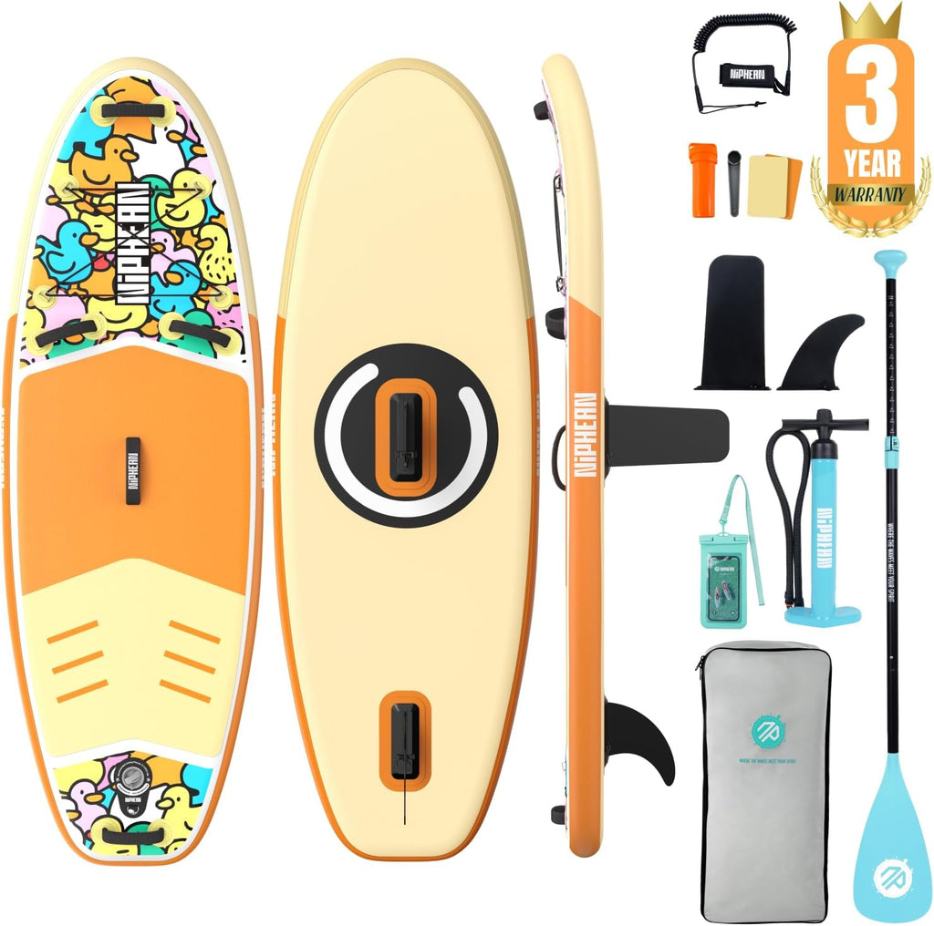 Niphean Inflatable Stand Up Paddle Board with SUP Accessories, Anti-Slip EVA Deck, 10'6'' Inflatable Paddle Boards for Adults & Youth of All Skill Levels