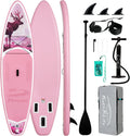 FEATH-R-LITE Inflatable Paddle Board Stand Up Paddleboards for Adults SUP with Premium Accessories Pump, Adjustable Paddle, Leash, Three Fins, Backpack
