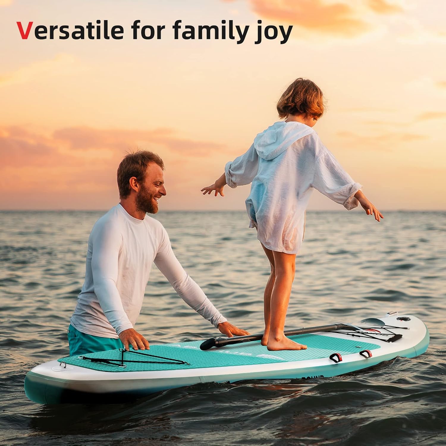 Abahub Inflatable SUP, Wide 10'6' x 31'/34' iSUP, Standup Paddleboard with Adjustable SUP Kayak Paddle, for Yoga, Paddle Board, Kayaking, Surf, Canoe, Fishing