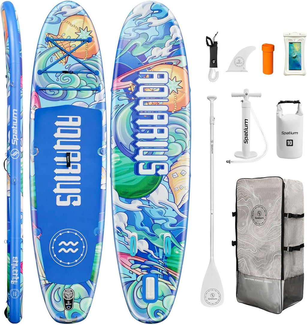 Spatium 11'5'x32' Magnetic Cup Holder Touring Paddle Board Stand Up Paddle Board for Adults,440lb Capacity SUP Board with Camera Mount for Youth & Adults of All Skill Levels