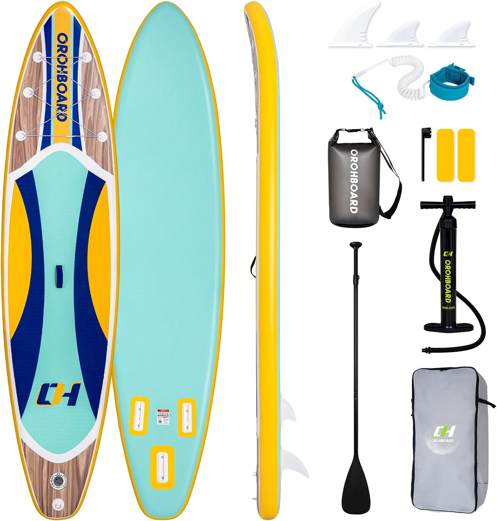 Inflatable Paddle Board 11'6/10'6 Paddle Board - All-Around SUP Board for Adults & Beginners, Stand Up Paddle Board with Complete Accessory Kit for Lake, River, Ocean