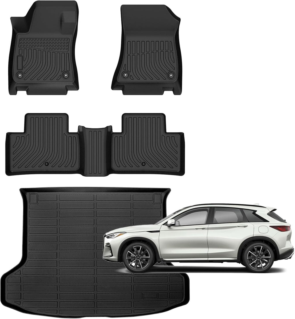 for Infiniti QX50 2025-2019 / Infiniti QX55 2022-2025 Floor Mats,TPE Waterproof All Weather Floor Mats Cargo Liner Accessories