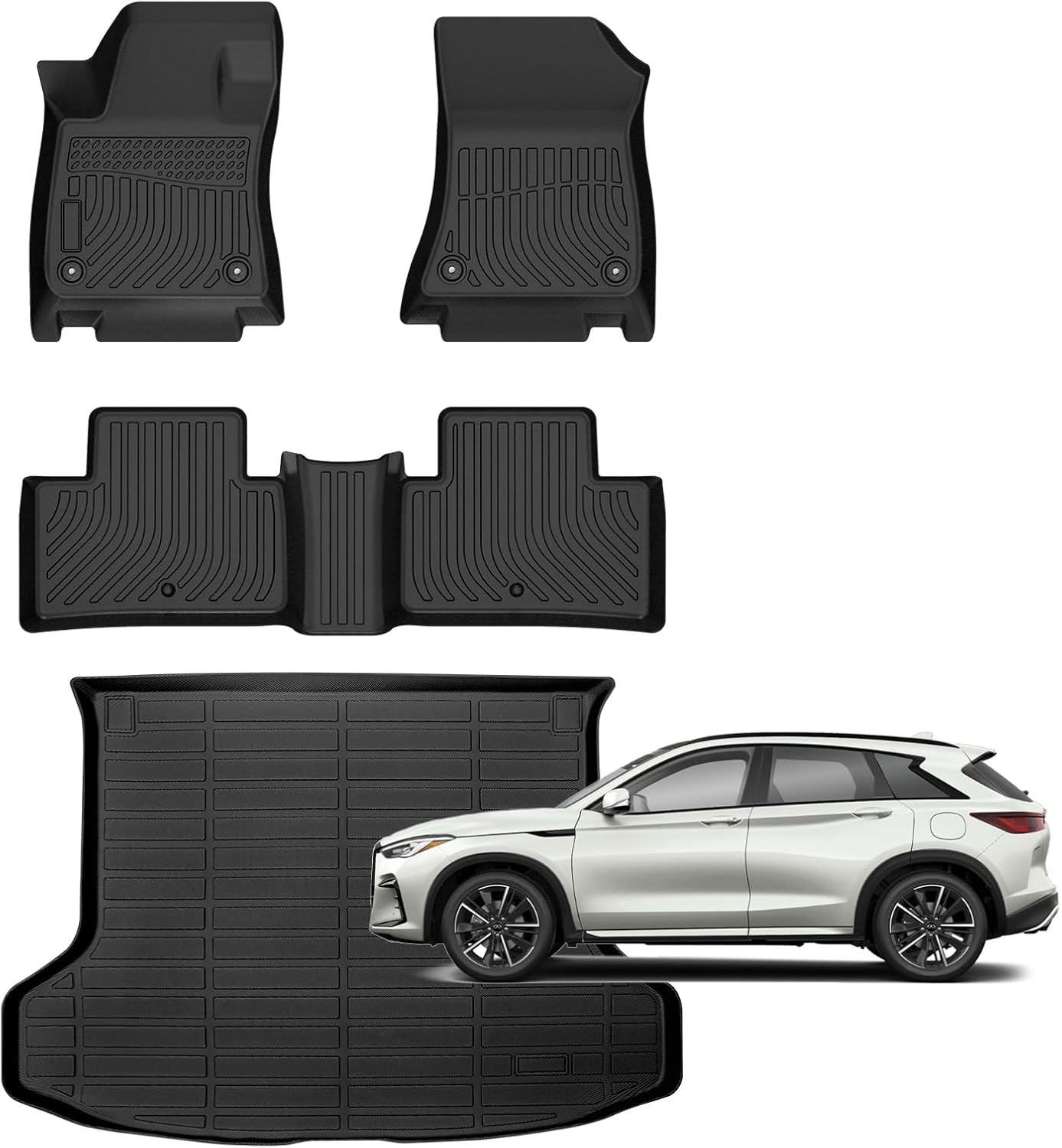 for Infiniti QX50 2025-2019 / Infiniti QX55 2022-2025 Floor Mats,TPE Waterproof All Weather Floor Mats Cargo Liner Accessories