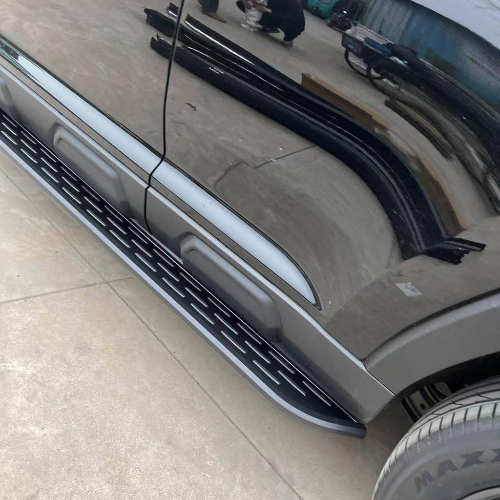 Running Boards for Volkswagen VW Atlas 2018 2019-2024 2025 S SE SEL, 2Pcs Aluminum Fixed Side Steps Bars,Heavy-Duty Step Bars,Anti-Slip Running Board for Car,Stylish Side Leaf Board(with Brackets)
