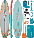 UPWELL 11'×34' Stand Up Paddle Board, SUP Board for Adults & Teens, Inflatable SUP Board with Premium Accessories, 120L Backpack, Paddle, Leash, Hand Pump, Fins