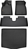 Binmotor-Floor Mats & Cargo Liner Set for Ford Mustang Mach E 2021-2026, All Weather Car Floor Mat for Ford Mustang Mach E TPE Car Liners Trunk Liner Accessories