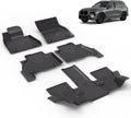 All Weather Car Floor Mats Fit for X7 40i, M50i, M60i (only fit 6 Seater) 2019-2025 2026 Automotive Floor Liners X7 Front& Rear& 3rd Row Accessories Black