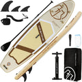 AIR-STONE 10'6' 450 lb Capacity，Inflatable Stand Up Paddle Board with sup Accessories Including Backpack, Repairing Kits, Non-Slip Deck, Leash, 3 Fins, Paddle and Hand Pump