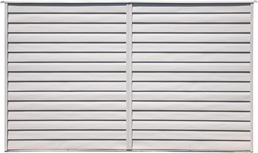 Arrow Select 10' x 4' Outdoor Lockable Steel Storage Shed Building, Flute Grey