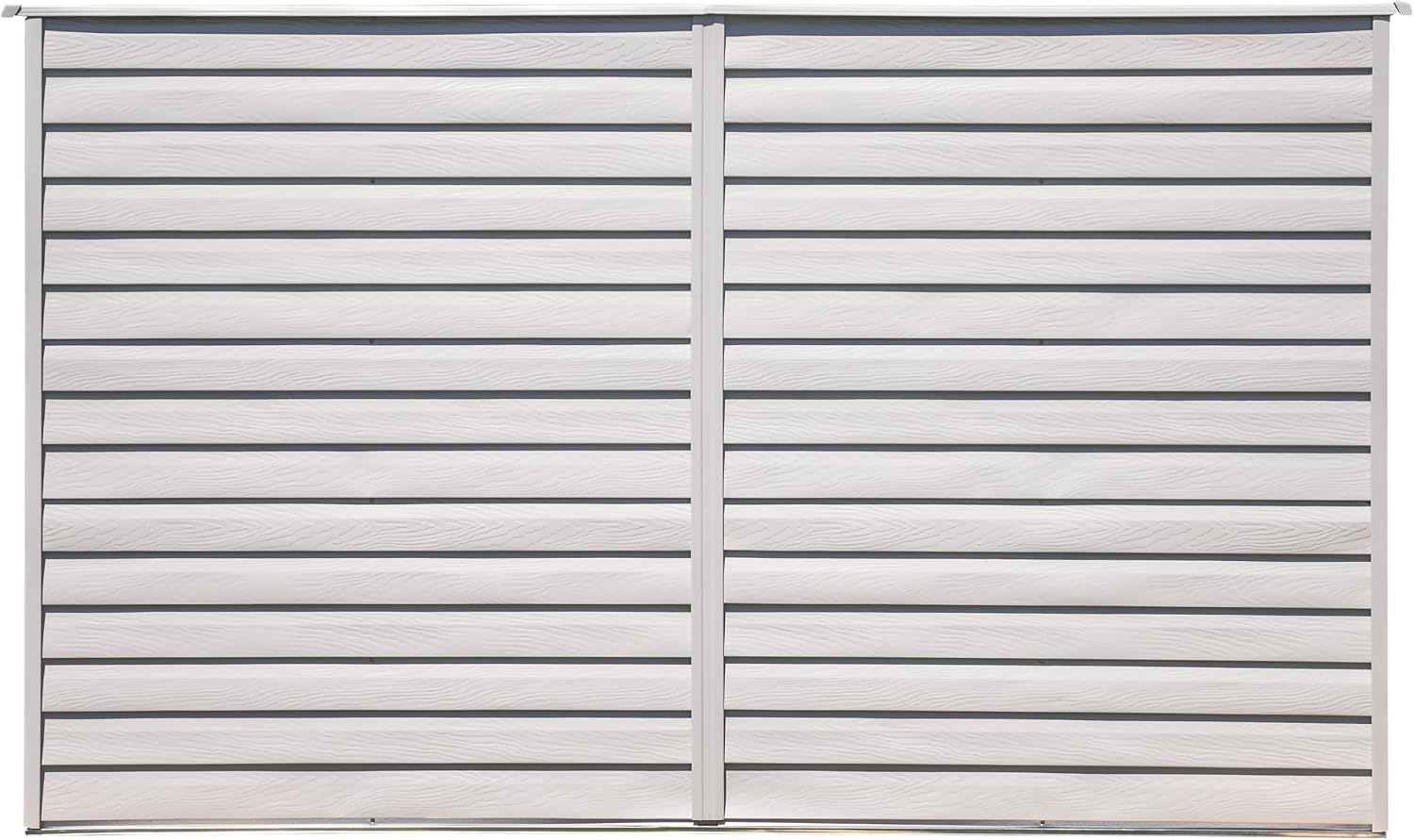 Arrow Select 10' x 4' Outdoor Lockable Steel Storage Shed Building, Flute Grey