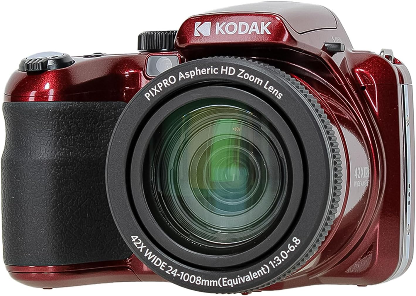 Kodak PIXPRO AZ425 20MP Vlogging Digital Camera (Red) 42X Optical Zoom, 24mm Wide Angle Lens Bundle with 32GB Memory Card + Vlogger Tripod + Bag + More Vlog Accessories
