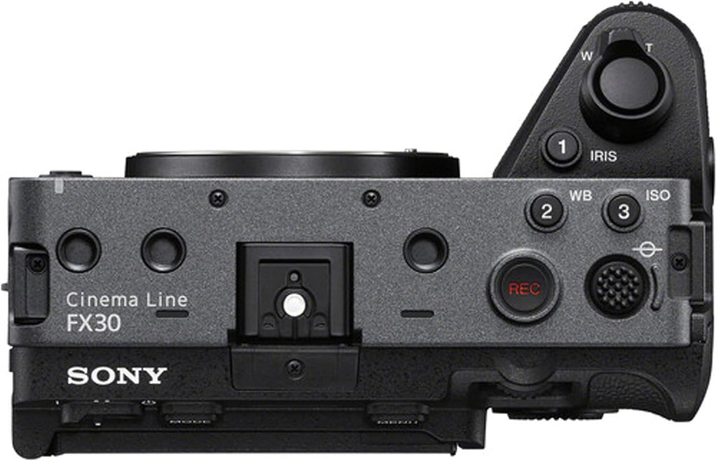 Sony FX30 Digital Cinema Camera with 28-70mm Lens, 128GB Extreme Speed Memory,Microphone, 120LED Video Light, Tripod, Filters, Hood, Grip,Spare Battery & Charger, Software Kit -Deluxe Bundle, Black
