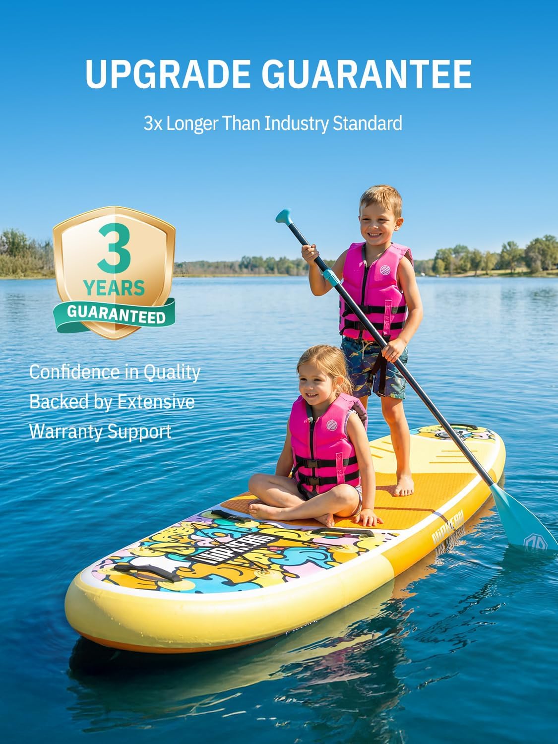 Niphean Inflatable Stand Up Paddle Board with SUP Accessories, Anti-Slip EVA Deck, 10'6'' Inflatable Paddle Boards for Adults & Youth of All Skill Levels