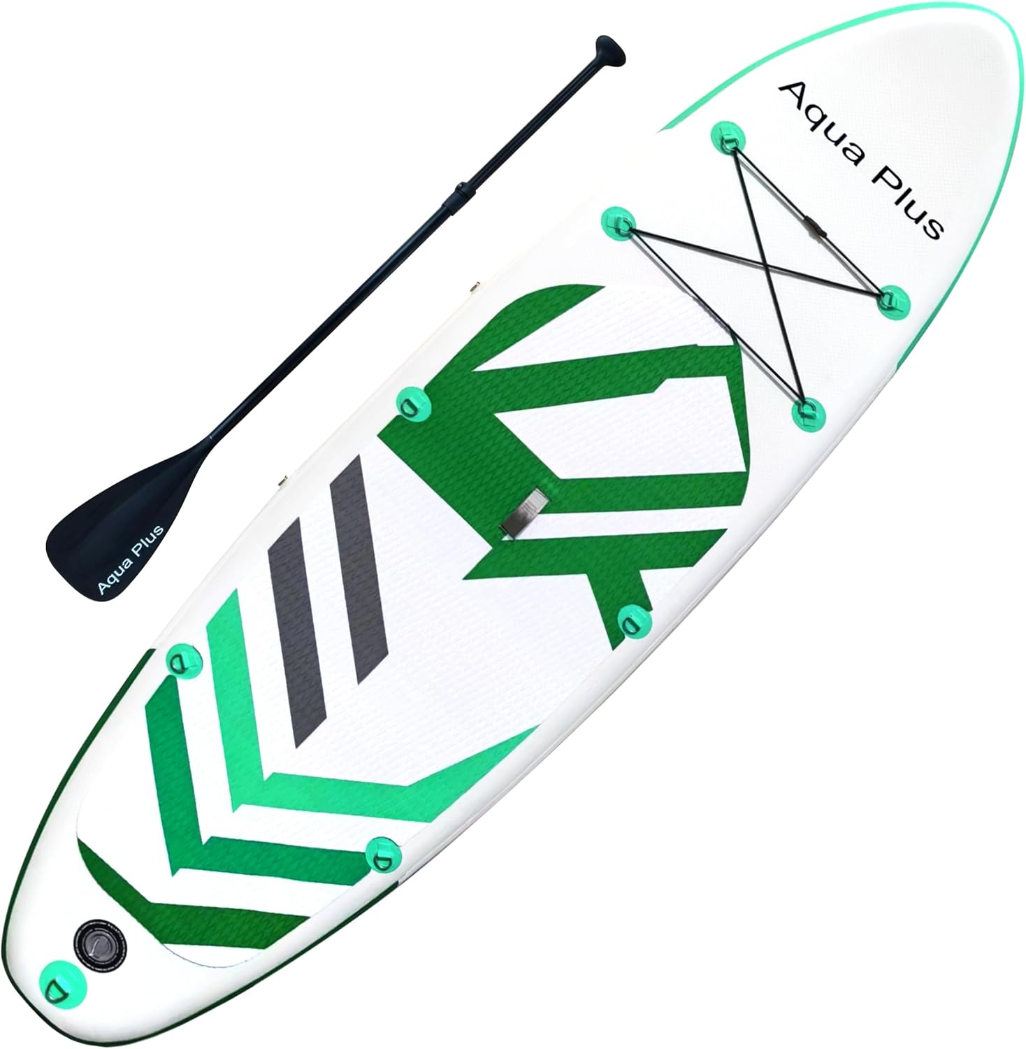 Aqua Plus 6inches Thick Inflatable SUP for All Skill Levels Stand Up Paddle Board,Paddle,Pump,ISUP Travel Backpack, Leash,Shoulder Strap,Youth,Adult Inflatable Paddle Board
