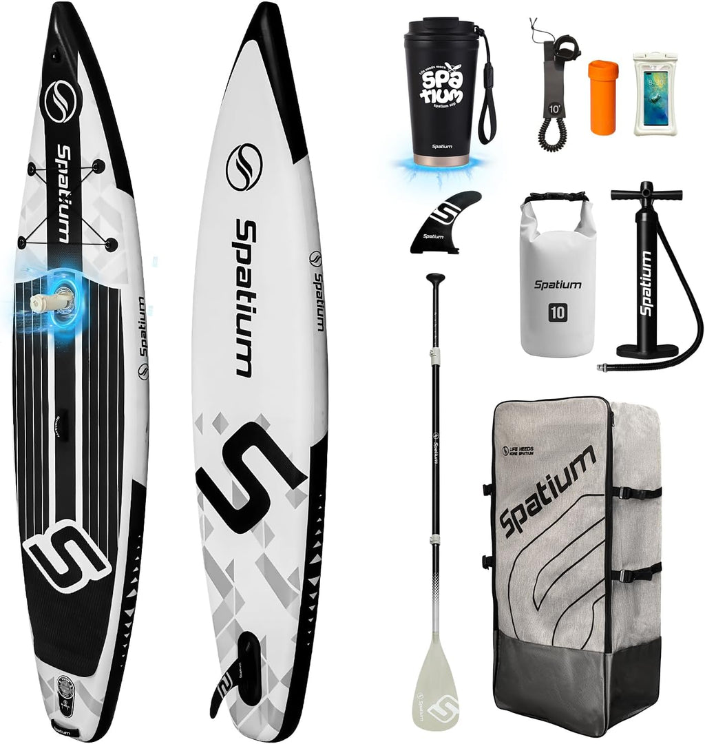 Spatium 11'5'x32' Magnetic Cup Holder Touring Paddle Board Stand Up Paddle Board for Adults,440lb Capacity SUP Board with Camera Mount for Youth & Adults of All Skill Levels