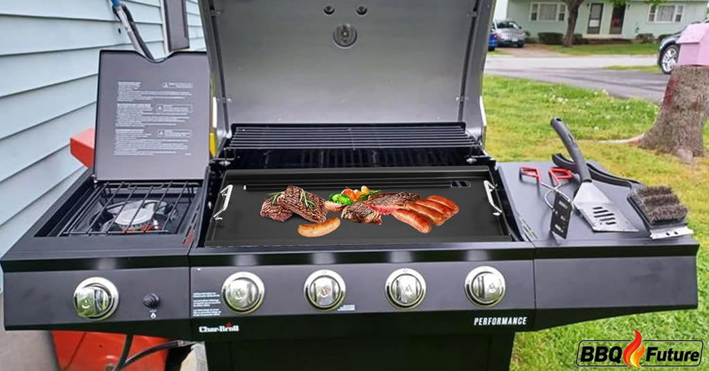 Full Size Griddle Insert with Spatula Set for Charbroil Performance 4 Burner 463352521 463365021 463354021 463365522, Flat Top Plate for Charbroil Grill Replacement Parts G426-0005-W1 G426-0004-W1