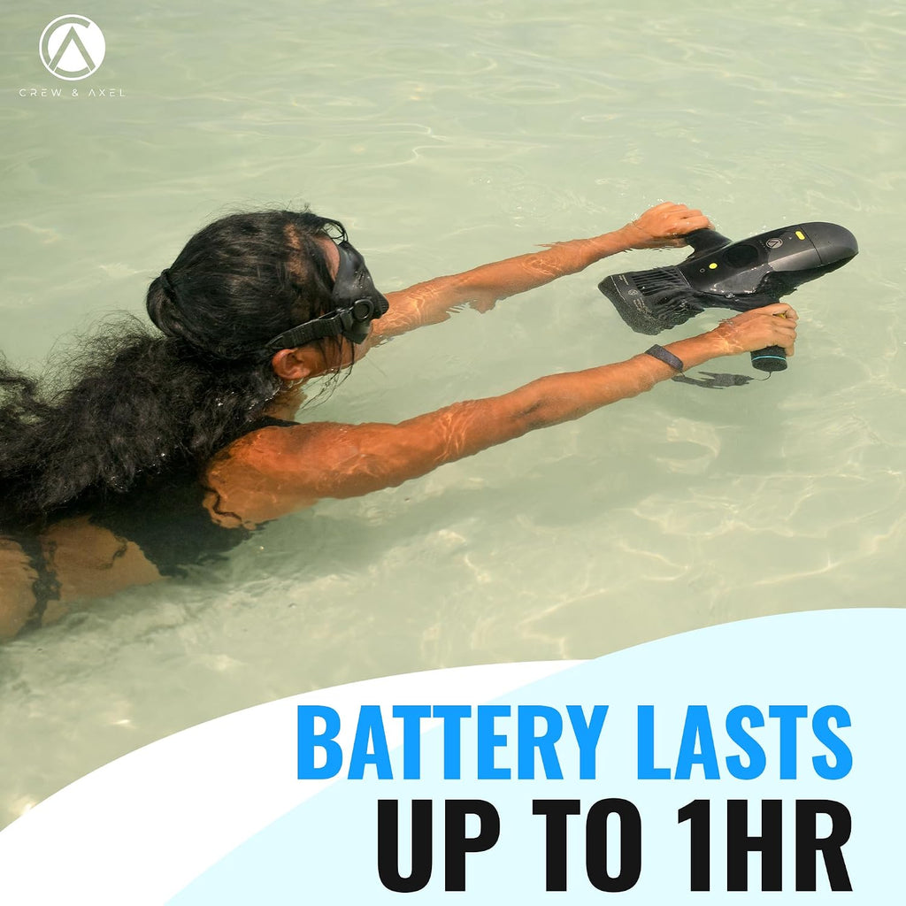 Crew & Axel Underwater Scooter 2-1 for Paddle Boards & Scuba Snorklering Swimming - Paddle Board Motor - Paddle Board Scooter - 4500Mah Battery 3 Speeds