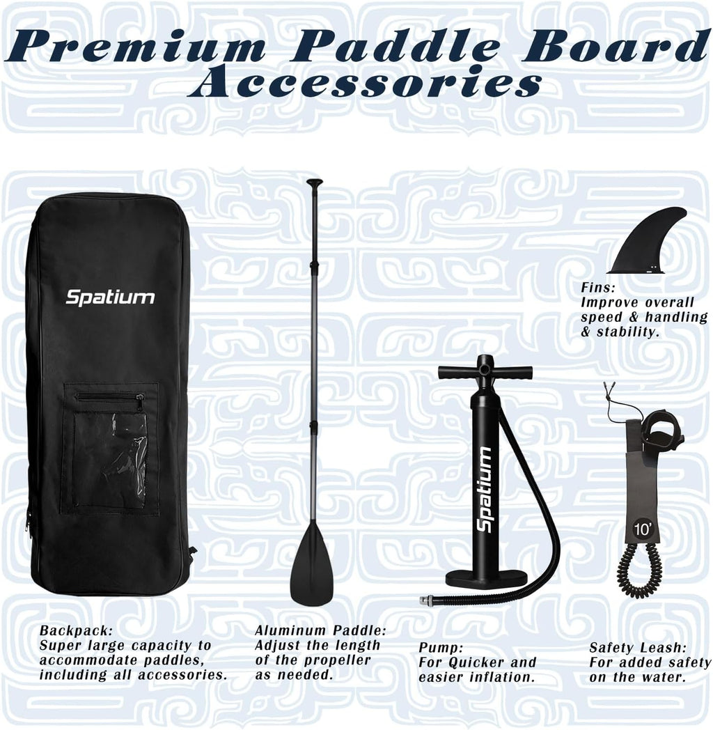 Spatium 11'5'x32' Magnetic Cup Holder Touring Paddle Board Stand Up Paddle Board for Adults,440lb Capacity SUP Board with Camera Mount for Youth & Adults of All Skill Levels