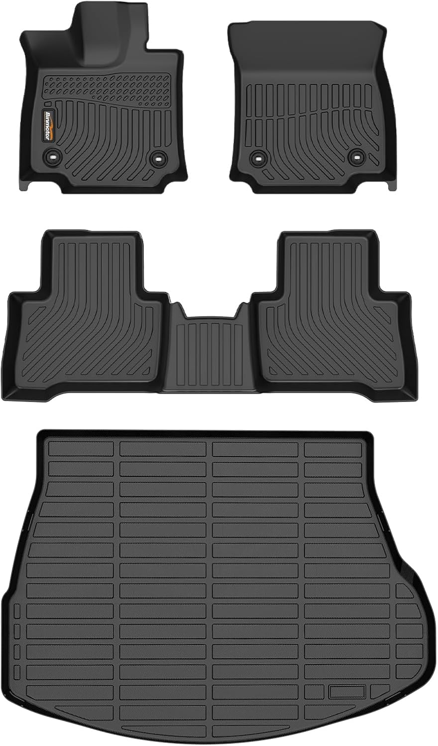 Binmotor-All Weather Car Floor Mats Cargo Liner Set for Lexus NX Hybrid & Plug-in Hybrid 2022-2026 (Only NX350h/ NX450h+)(Cargo Mat for Top Position), Waterproof TPE Car Mats for NX Hybrid Accessories