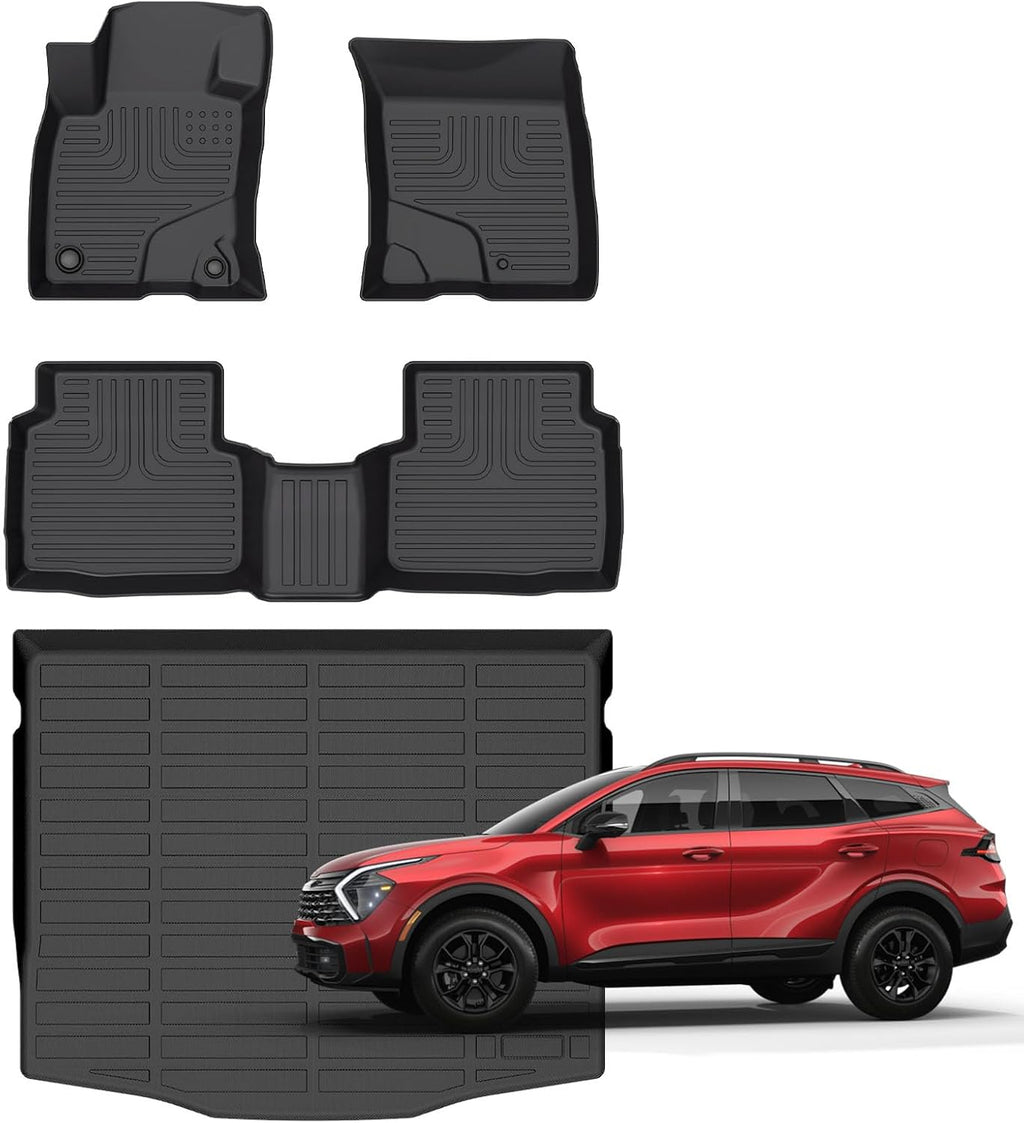 for Ford Escape Floor Mats 2026 2025 2024 2023 2022 2021 2020(Not Fit Hybrid) Car Mats for Ford Escape All Weather Floor Mats Cargo Liner Accessories 2020-2025