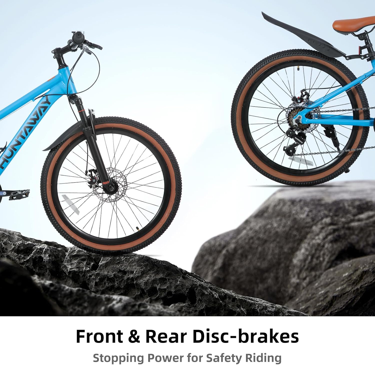KEANO Huntaway 20 24 Inch Kids Bike for Boys & Girls Ages 7-12 Years Hardtail Mountain Bike for Kids with Aluminum Frame and 7-Speed Drivetrain Children Bicycle