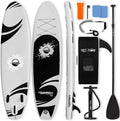 SereneLife Inflatable Stand Up Paddle Board with Premium SUP Accessories - Wide Stable Design with Non-Slip EVA Deck Pad
