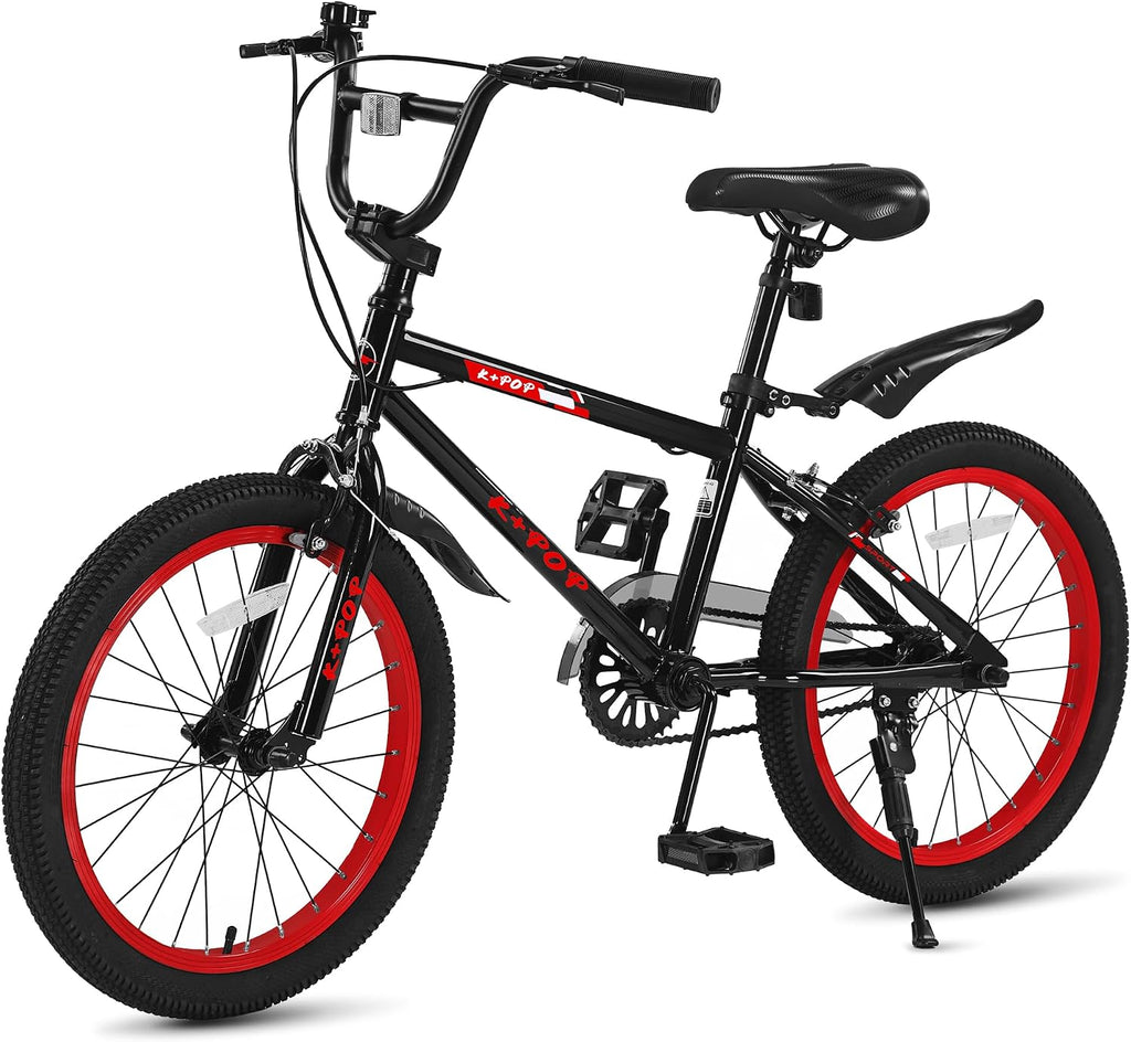 20 Inch Kids Bike BMX Style Boys Bike Ages 7-12, Lightweight Kids' Bicycles with Adjustable Seat, Boys Bikes 20 Inch Bicycle, Front and Rear Brakes
