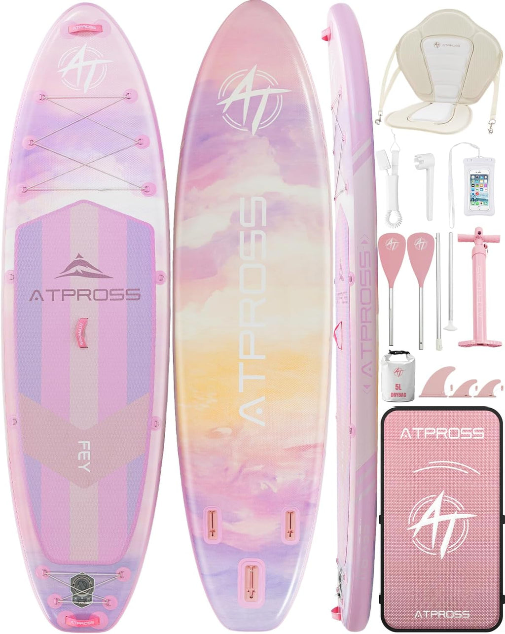 11'6'x35' Inflatable Paddle Board, 450lbs Extra Wide Stand Up Paddleboard for Adults with Premium SUP Accessories Kit & Backpack, Blow Up Kayak Non-Slip Stable Deck Boat for Yoga Fishing Surf