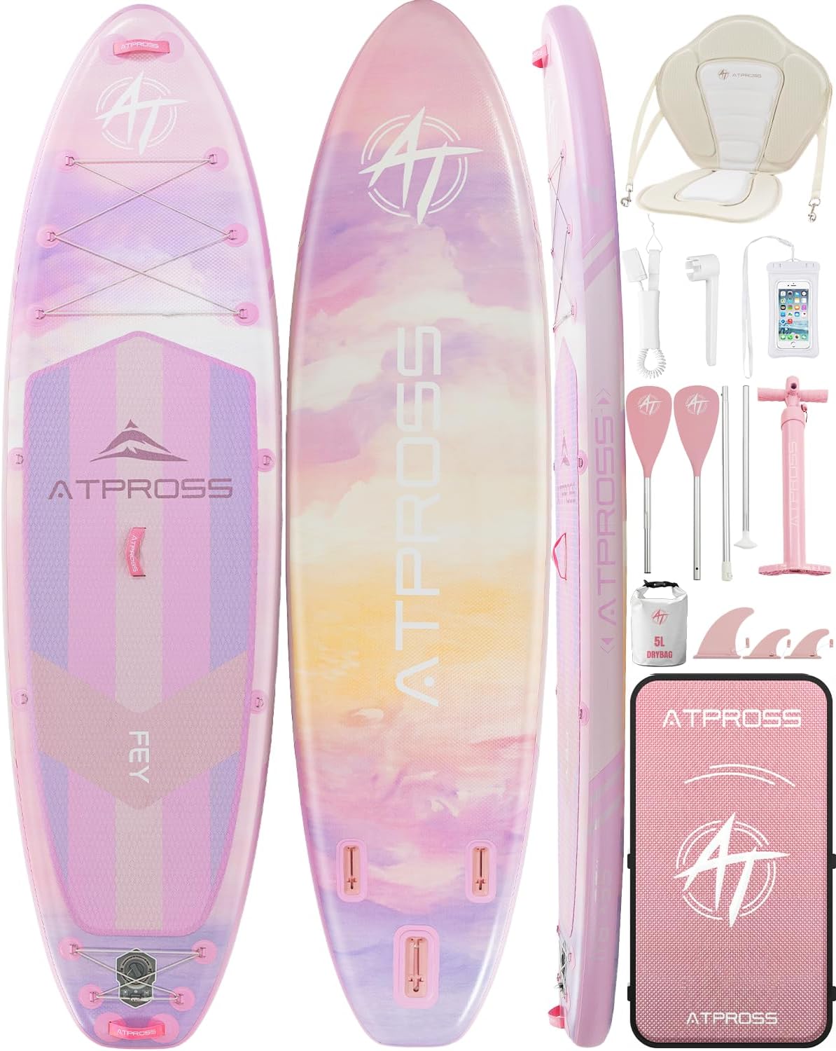11'6'x35' Inflatable Paddle Board, 450lbs Extra Wide Stand Up Paddleboard for Adults with Premium SUP Accessories Kit & Backpack, Blow Up Kayak Non-Slip Stable Deck Boat for Yoga Fishing Surf