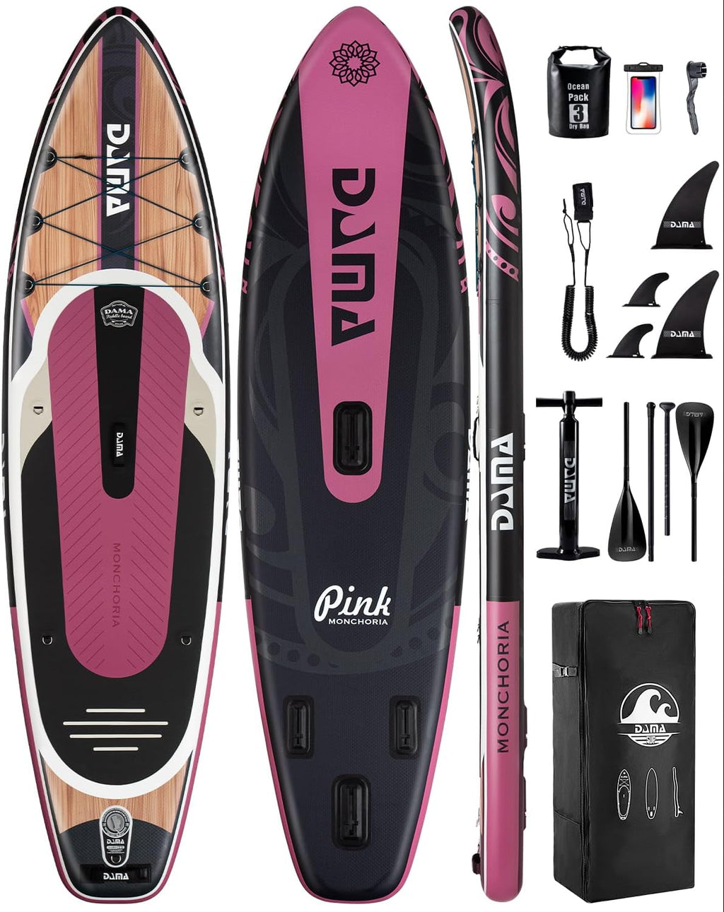 DAMA 11'*34'*6' Stand Up Paddle Board, Inflatable Paddle Board,Inflatable Paddle Boards for Adults w/a Wide, Smooth and Non Slip Deck, Versatile Styles, Suitable for Adults