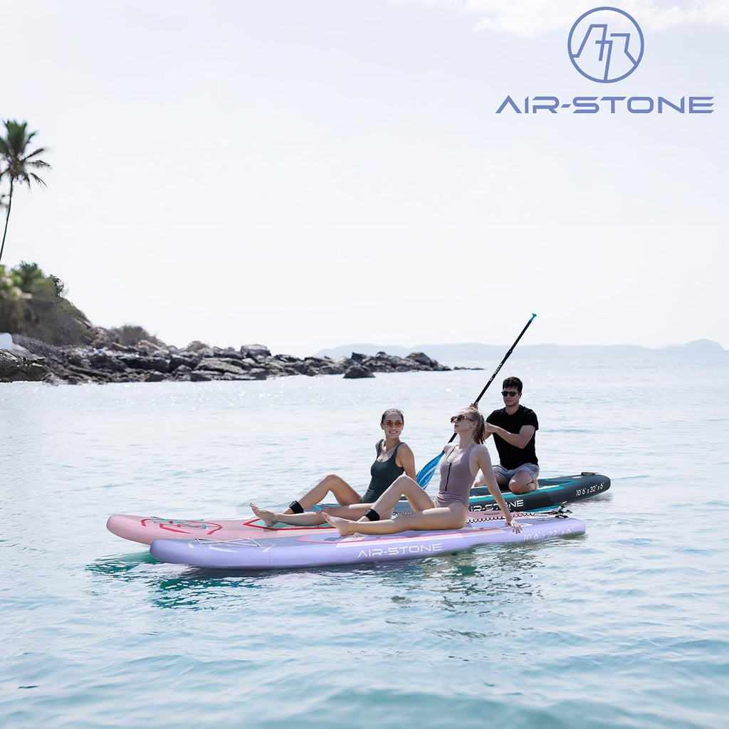 AIR-STONE 10'6' 450 lb Capacity，Inflatable Stand Up Paddle Board with sup Accessories Including Backpack, Repairing Kits, Non-Slip Deck, Leash, 3 Fins, Paddle and Hand Pump