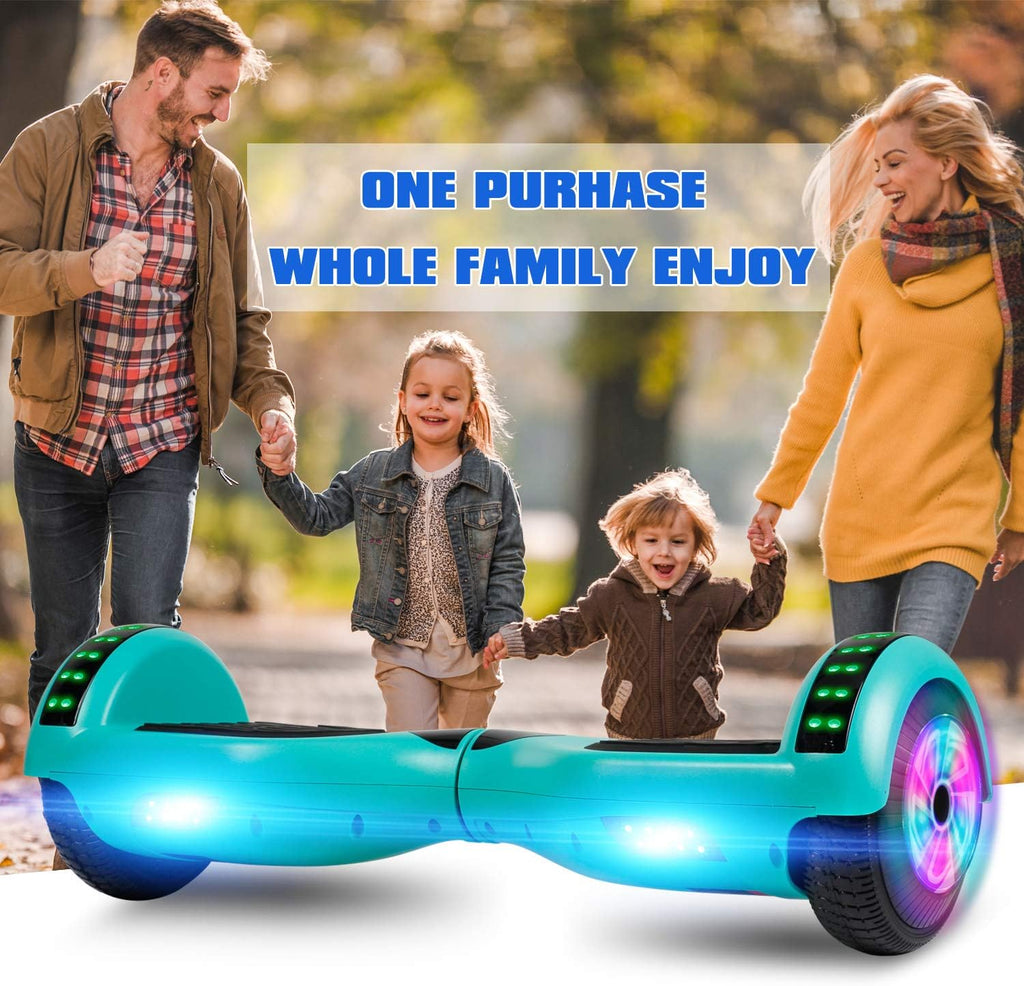 LIEAGLE Hoverboard, 6.5' Self Balancing Scooter Hover Board with Bluetooth Wheels LED Lights for Kids Adults