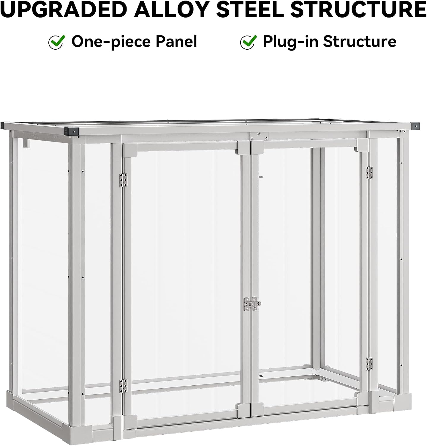 DWVO 41 Cu.ft Outdoor Storage Shed, 4.7x2.5 FT Horizontal Resin Tool Shed with Hydraulic Gas Rod and 3 Locks for Garden, Trash Cans, All-Weather Outdoor Storage, Lockable, Gray