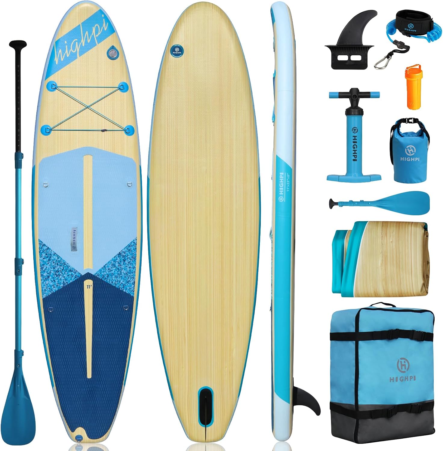 Inflatable Stand Up Paddle Board for Youth and Adults – Wide Sup with Premium Accessories, Blow Up Paddleboard for Surfing, Fishing, Yoga & More