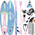 AKSPORT 11' Inflatable Stand-Up Paddle Board with Upgraded SUP Accessories Kit | Extra Wide 34' Design | Non-Slip Deck | Premium SUP Board for Adults & Youth of All Levels