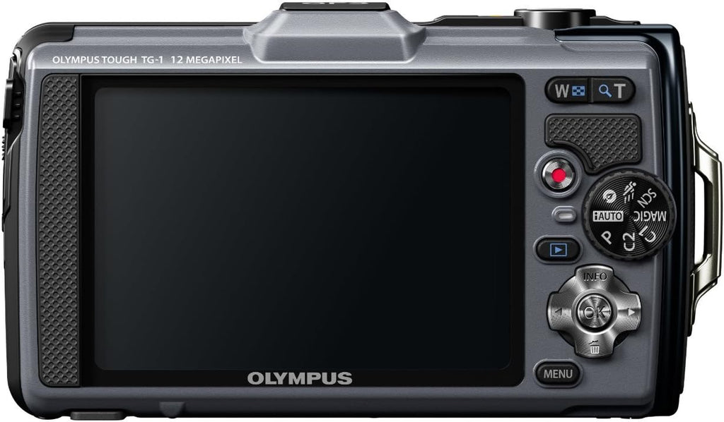 OM SYSTEM OLYMPUS TG-1iHS 12 MP Waterproof Digital Camera with 4x Optical Zoom,Silver