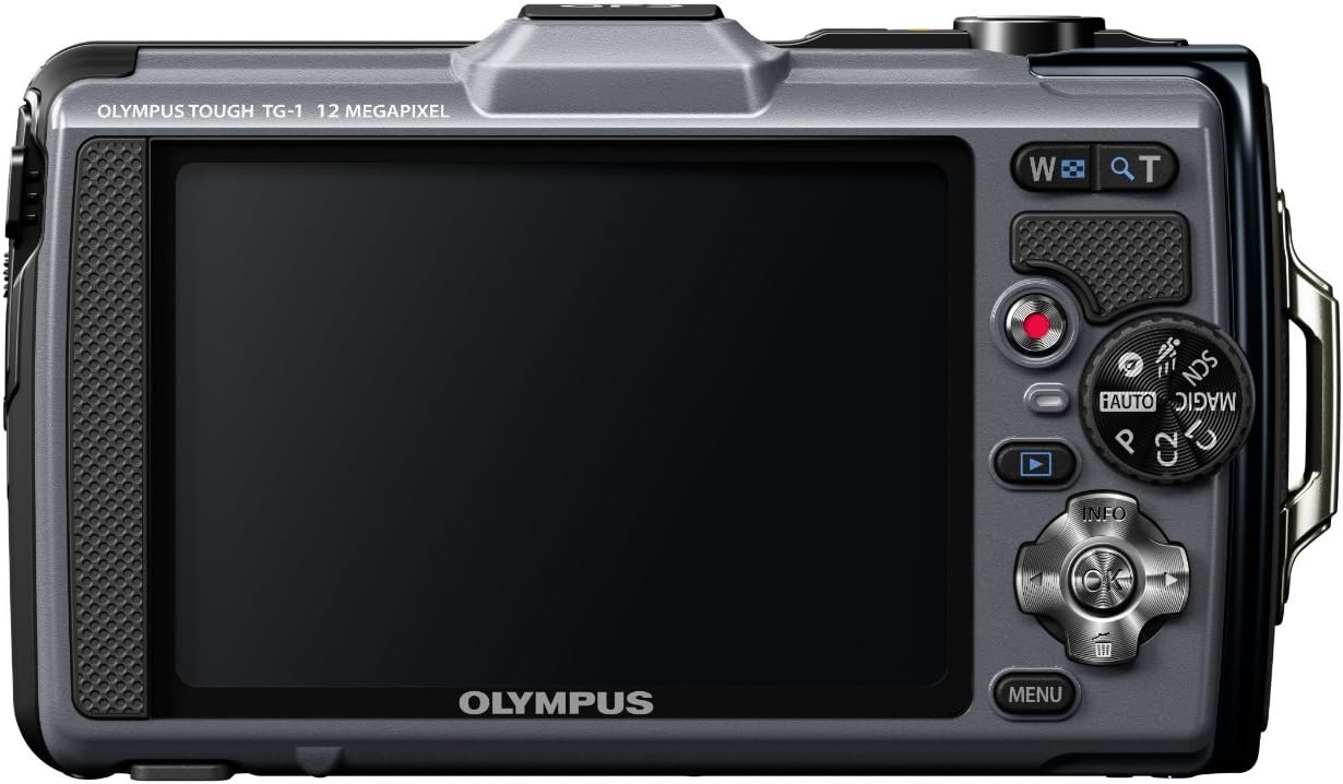 OM SYSTEM OLYMPUS TG-1iHS 12 MP Waterproof Digital Camera with 4x Optical Zoom,Silver