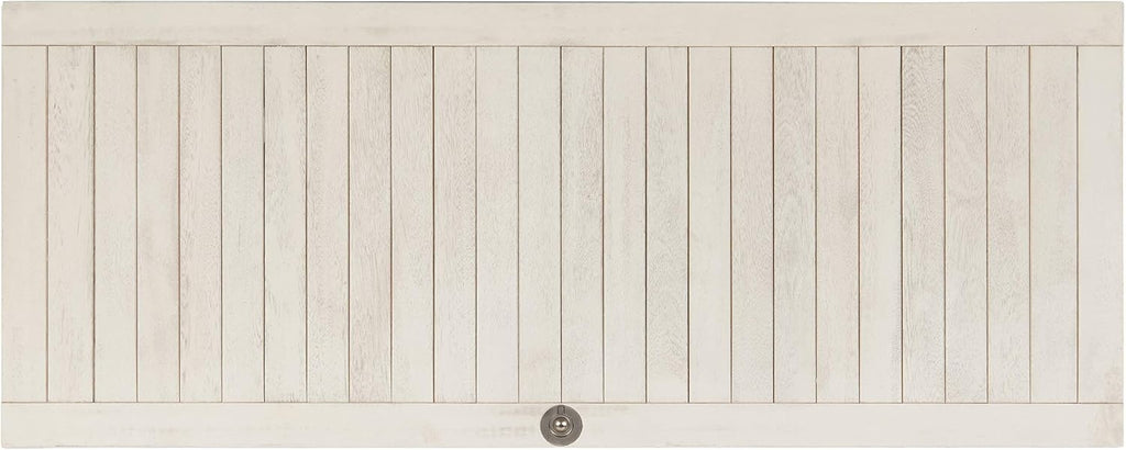 SAFAVIEH Outdoor - Abri Cushion Storage Box - White Washed Solid Wood - Coastal Resort Storage Bench Design - Ideal for Patio, Deck, Porch, Backyard, 18' W x 47' D x 19' H (PAT7037C)