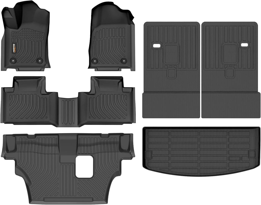 Binmotor-Floor Mats & Cargo Liner for Dodge Durango 2016-2024 2025 2026 (7 Seats) All Weather Mats Durango Cargo Trunk Mat Accessories for Durango GT, GT Plus, R/T, R/T Plus, R/T Premium