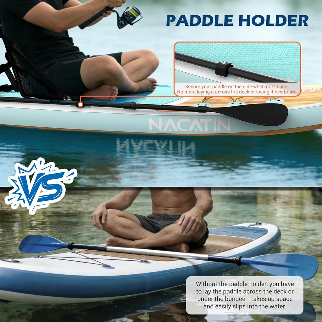 NACATIN Inflatable Stand Up Paddle Board,10'6'Upgrade Version Blow Up Paddle Boards for Adults with Premium SUP Accessories& Backpack,Adjustable Paddle,Camera Mount,Hand Pump, for Lake, River, Yoga